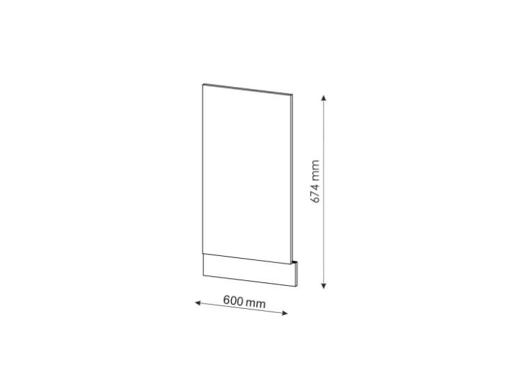 Vicco Frontblende Fame-Line Grün-Gold Landhaus/Anthrazit 60 cm ohne Arbeitsplatte