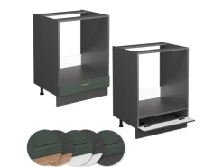 Vicco Herdumbauschrank Fame-Line Grün-Gold Landhaus/Anthrazit 60 cm ohne Arbeitsplatte* Schränke