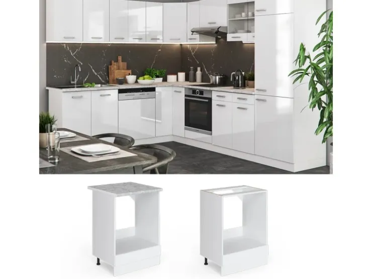 Vicco Herdumbauschrank R-Line Hochglanz/ 60 cm ohne Arbeitsplatte