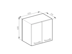 Vicco Hängeschrank R-Line Hängender Küchenschrank Hochglanz/ 60 cm* Schränke
