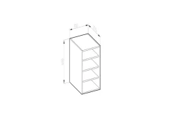 Vicco Hängeschrank R-Line Offener Küchenschrank / 20 cm* Schränke