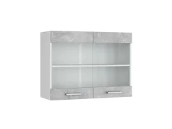 Vicco Küchenglasschrank R-Line Glashängeschrank /Weiß 80 cm