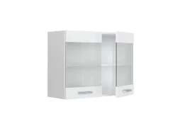 Vicco Küchenglasschrank R-Line Glashängeschrank Hochglanz/ 80 cm