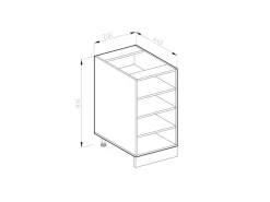 Vicco Küchenregal R-Line / 20 cm ohne Arbeitsplatte