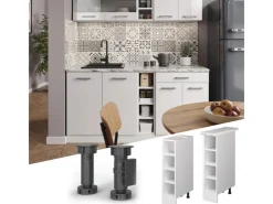 Vicco Küchenregal R-Line Offener Küchenschrank / 20 cm ohne Arbeitsplatte* Regal Weiß|Schränke