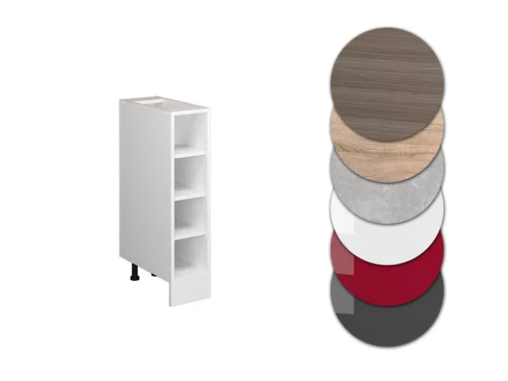 Vicco Küchenregal R-Line Offener Küchenschrank / 20 cm ohne Arbeitsplatte* Regal Weiß|Schränke