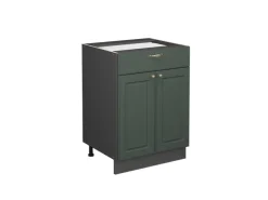 Vicco Küchenunterschrank Fame-Line Grün-Gold Landhaus/Anthrazit 60 cm mit Schublade ohne Arbeitsplatte* Schränke