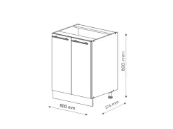 Vicco Küchenunterschrank Fame-Line Grün-Gold Landhaus/Anthrazit 60 cm ohne Arbeitsplatte* Schränke