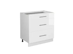 Vicco Küchenunterschrank Fame-Line Hochglanz/ 80 cm mit 3 Schubladen ohne Arbeitsplatte* Schränke