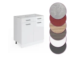 Vicco Küchenunterschrank R-Line Hochglanz/ 80 cm ohne Arbeitsplatte* Schränke