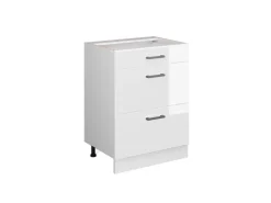 Vicco Küchenunterschrank R-Line Hochglanz/ 60 cm mit Schubladen ohne Arbeitsplatte