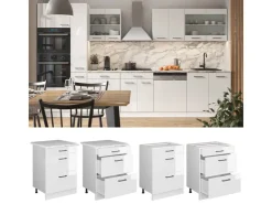 Vicco Küchenunterschrank R-Line Hochglanz/ 60 cm mit Schubladen ohne Arbeitsplatte