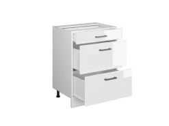 Vicco Küchenunterschrank R-Line Hochglanz/ 60 cm mit Schubladen ohne Arbeitsplatte