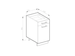 Vicco Küchenunterschrank R-Line Landhaus/ 30 cm ohne Arbeitsplatte* Schränke