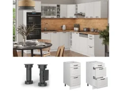 Vicco Küchenunterschrank R-Line Landhaus/ 40 cm mit Schubladen ohne Arbeitsplatte* Schränke