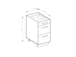 Vicco Küchenunterschrank R-Line Landhaus/ 60 cm mit Schubladen ohne Arbeitsplatte* Schränke