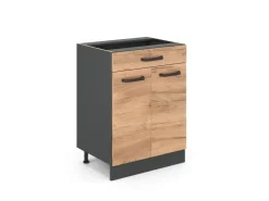 Vicco Küchenunterschrank R-Line Goldkraft 60 cm mit Schublade ohne Arbeitsplatte* Schränke