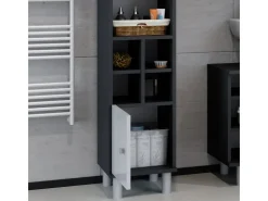 Vicco Midischrank Fynn Hochglanz/Anthrazit 30 x 131 cm Kleine Tür* Möbelserien