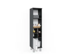 Vicco Midischrank Fynn Hochglanz/Anthrazit 30 x 131 cm Kleine Tür* Möbelserien