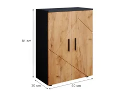Vicco Midischrank Irma Anthrazit/Goldkraft 60 x 81 cm* Aufbewahrung