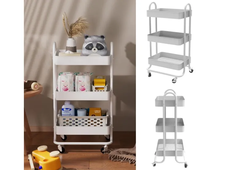 Vicco Rollregal Tron Rollbare Küchen-Minibar 46x79 cm