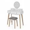 Vicco Schminktisch Finya Weiß 80 cm mit LED Spiegel und Hocker* Hocker