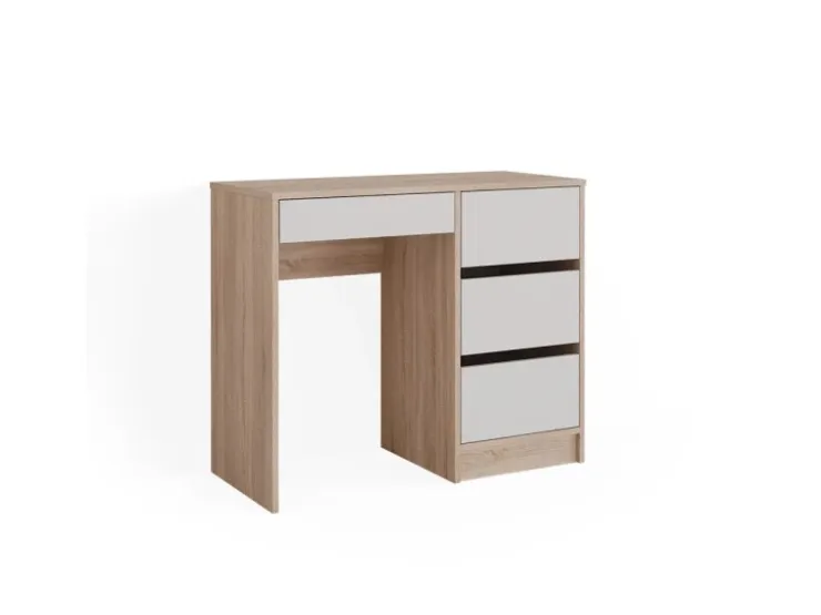 Vicco Schminktisch Sherry Sonoma/Weiß 90 cm mit 4 Schubladen