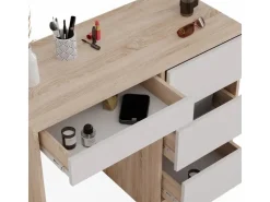 Vicco Schminktisch Sherry Sonoma/Weiß 90 cm mit 4 Schubladen