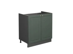Vicco Spülenunterschrank Fame-Line Grün-Gold Landhaus/Anthrazit 80 cm ohne Arbeitsplatte