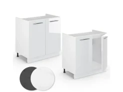 Vicco Spülenunterschrank Fame-Line Hochglanz/ 80 cm ohne Arbeitsplatte* Schränke
