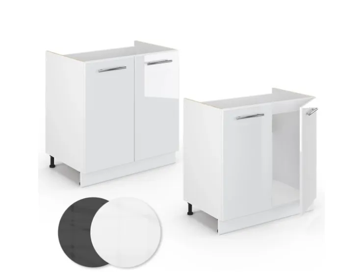 Vicco Spülenunterschrank Fame-Line Hochglanz/ 80 cm ohne Arbeitsplatte* Schränke