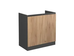 Vicco Spülenunterschrank R-Line Goldkraft /Anthrazit 80 cm J-Shape ohne Arbeitsplatte* Schränke
