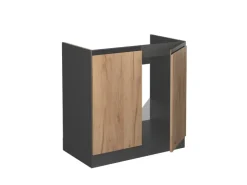 Vicco Spülenunterschrank R-Line Goldkraft /Anthrazit 80 cm J-Shape ohne Arbeitsplatte* Schränke