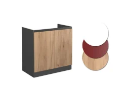 Vicco Spülenunterschrank R-Line Goldkraft /Anthrazit 80 cm J-Shape ohne Arbeitsplatte* Schränke