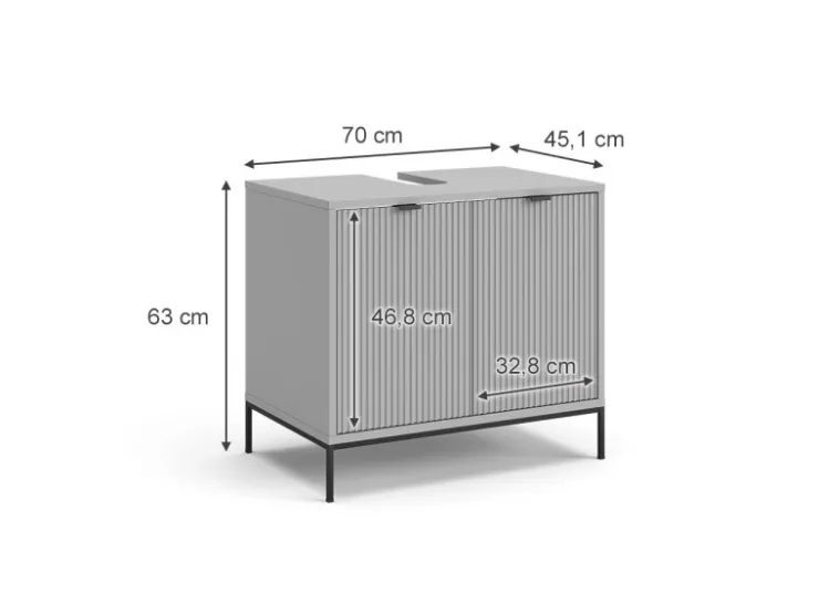 Vicco Waschbeckenunterschrank Eliza 70 x 63 cm mit Türen und Schublade* Schränke