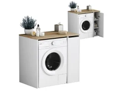 Vicco Waschmaschinenschrank Viktor Weiß 94 x 89 cm mit 3 Fächer* Sideboards