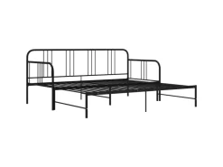 vidaXL Ausziehsofa Bettgestell Schwarz Metall 90x200 cm Modell 2650960* Betten|Sofas