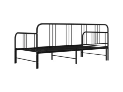 vidaXL Ausziehsofa Bettgestell Schwarz Metall 90x200 cm Modell 2650960* Betten|Sofas
