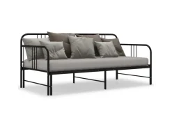 vidaXL Ausziehsofa Bettgestell Schwarz Metall 90x200 cm Modell 2650960* Betten|Sofas