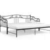 vidaXL Ausziehsofa Bettgestell Schwarz Metall 90x200 cm Modell 4650972* Betten