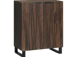 vidaXL Badezimmermöbel Set mit Regal 3-Tlg Braun Massives Mango-Holz 3310053