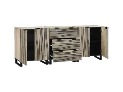 vidaXL Badezimmermöbel Set mit Regal 3-Tlg Massives Mango-Holz 3310047