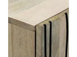 vidaXL Badezimmermöbel Set mit Regal 3-Tlg Massives Mango-Holz 3310047