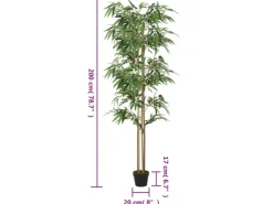 vidaXL Bambusbaum Künstlich 1520 Blätter 200 cm Grün* Kunstpflanzen