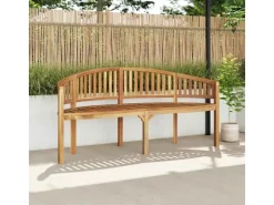 vidaXL Bananenbank 180 cm Massivholz Teak 310494* Sitzbänke