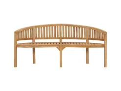 vidaXL Bananenbank 180 cm Massivholz Teak 310494* Sitzbänke