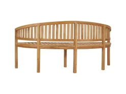 vidaXL Bananenbank 180 cm Massivholz Teak 310494* Sitzbänke