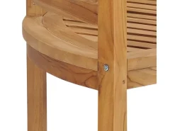 vidaXL Bananenbank 180 cm Massivholz Teak 310494* Sitzbänke