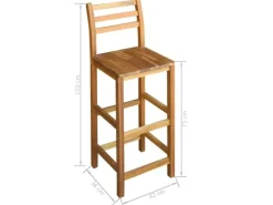 vidaXL Bartisch und Stuhl-Set 7-tlg. Akazienholz Massiv* Stühle