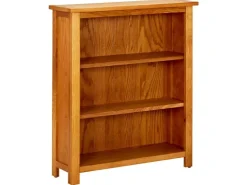 vidaXL Bücherregal 3 Fächer 70x22,5x82 cm Massivholz Eiche* Bücherregale